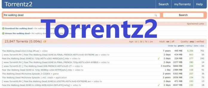Torrentz2 Search Engine 2019