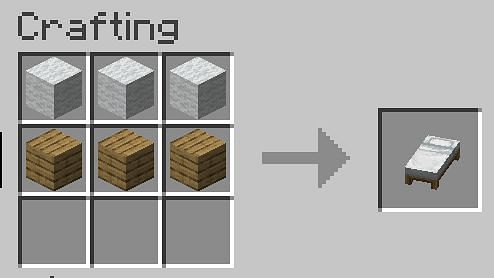 how to make a bed in Minecraft