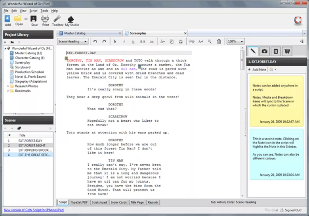 best screenwriting software that can use at home